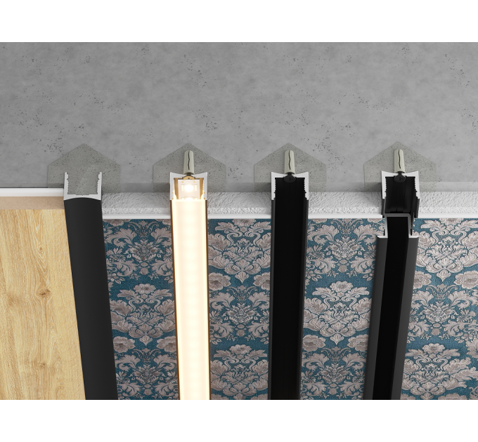 Теневая рейка Laconistiq Light Mini под подсветку для обоев, панелей, керамогранита