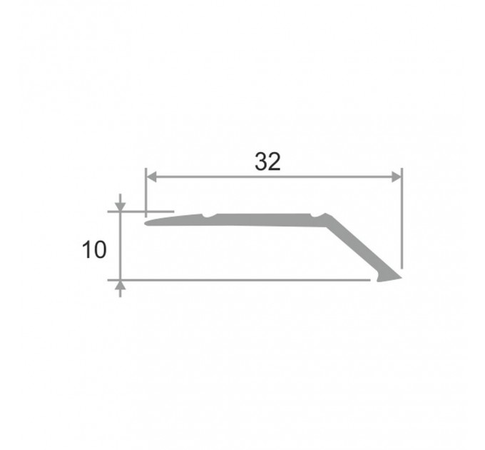 Алюминиевый порог для пола ПО 32х10