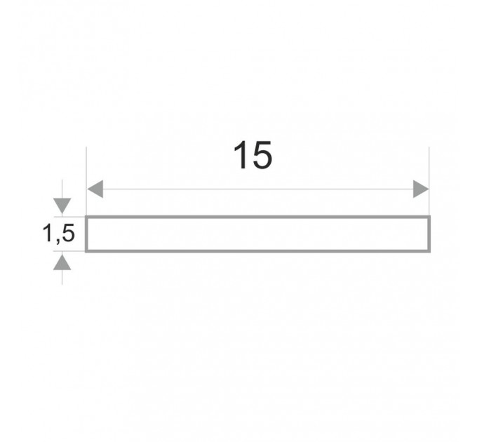 Полоса алюминиевая 15х1,5 (длина 2,7 м.)