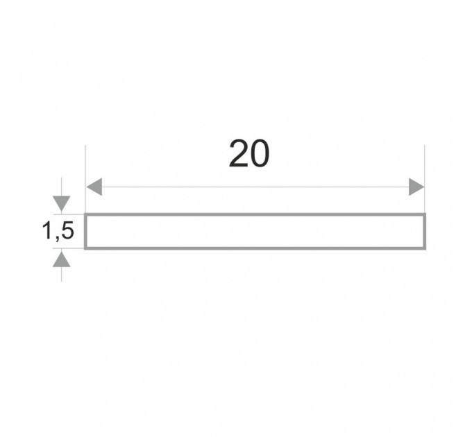 Полоса алюминиевая 20х1,5 (длина 2,7 м.)