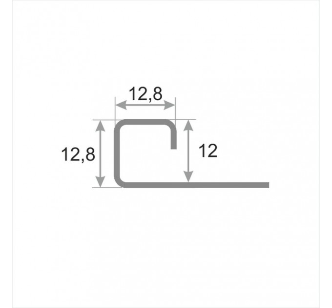 Профиль под плитку из нержавейки SB016-12H