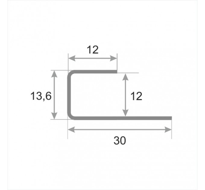 Профель из нержавейки SB166-1B-12H