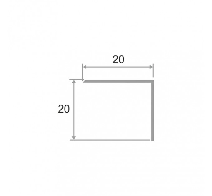 Латунный полированный уголок ЛПН-20/20