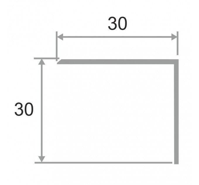 Латунный полированный уголок ЛПН-30/30