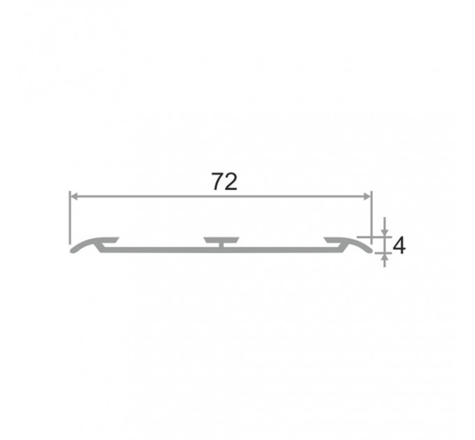 Алюминиевый порог для пола АН 72