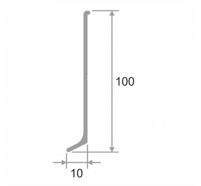 Алюминиевый плинтус ПЛ-100