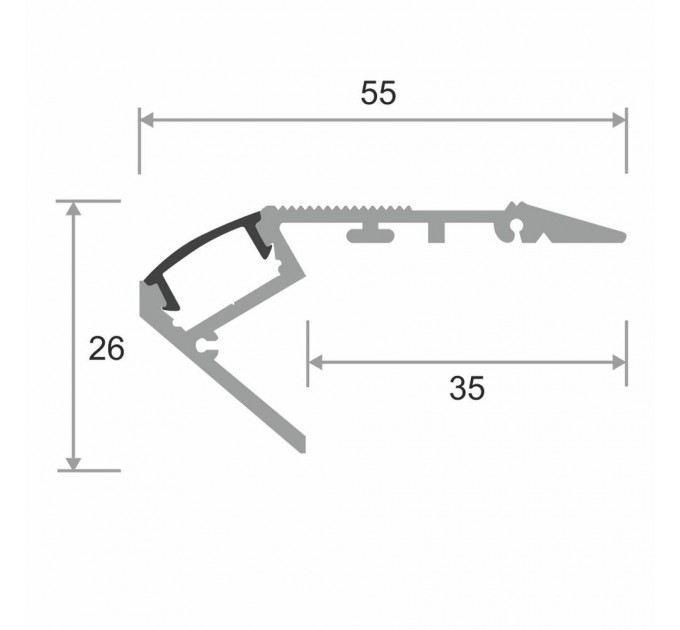 Профиль для светодиодной ленты ПС-5528