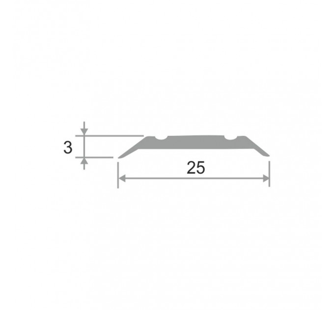 Алюминиевый порог для пола ПО 25