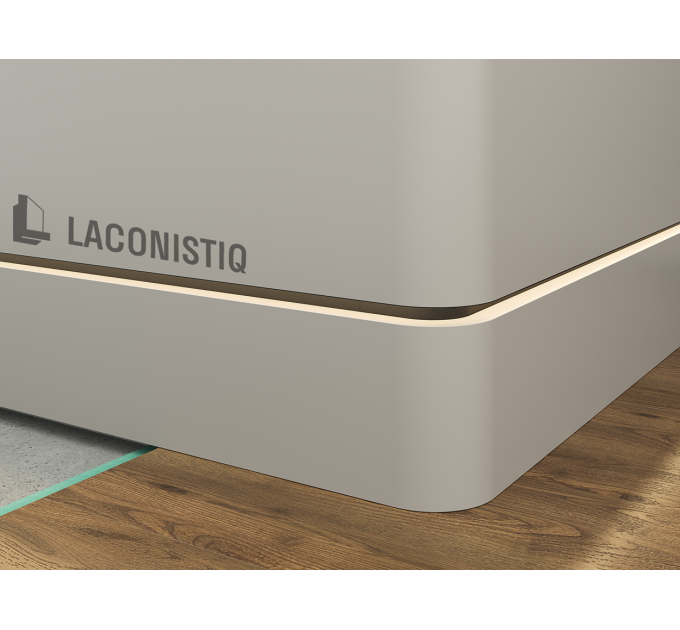 Скрытый плинтус LACONISTIQ для радиусных стен