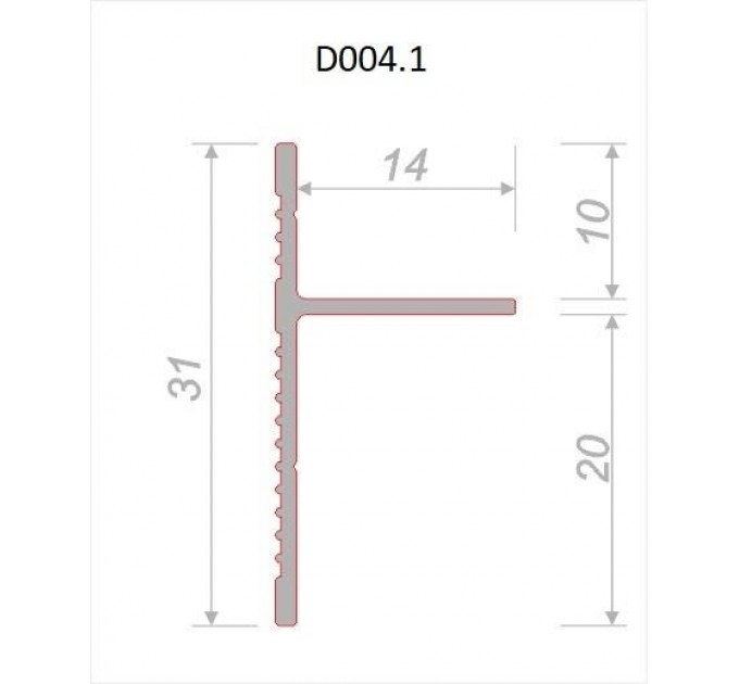 Теневой профиль под подсветку Decaro D004.1